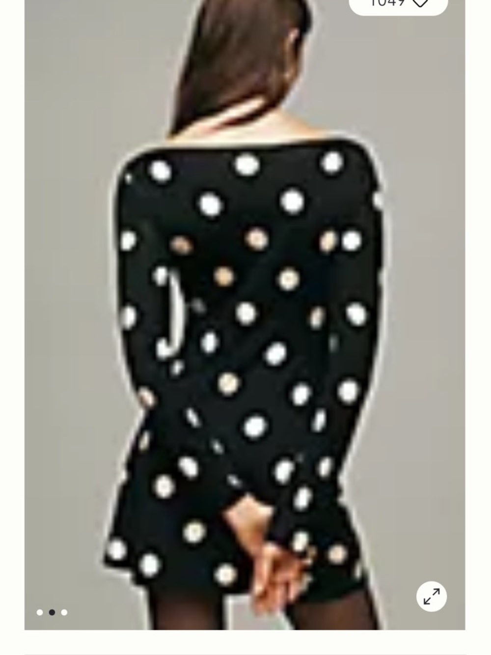 Reformation Jaelynn Polka Dot Long-Sleeve Dress - Picture 3 of 5